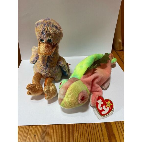 Dinky and Izzy Beanie Babies - Picture 1 of 6